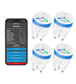 Nous A8T WiFi Smart Socket with Tasmota (ESP32) (4pcs)
