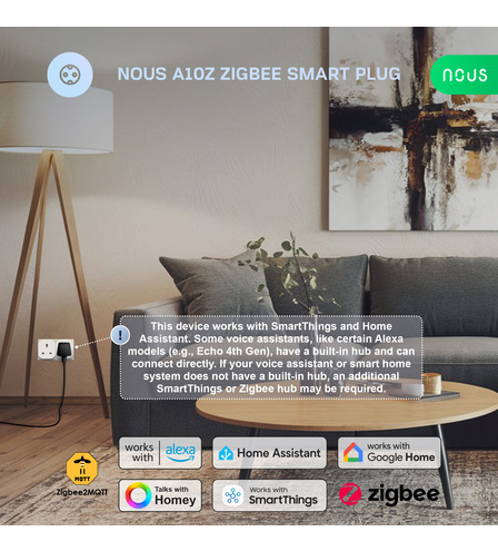 Smart ZigBee Socket NOUS A10Z (2pcs)