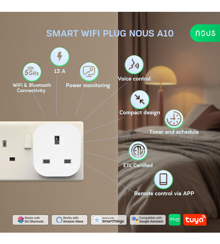 Smart Wifi Socket NOUS A10 (2pcs)