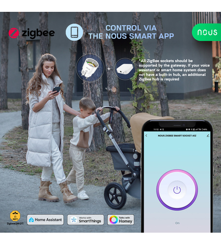 Smart ZigBee Socket NOUS A1Z (2pcs)
