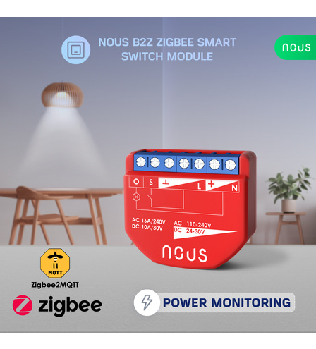 Nous B2Z ZigBee Smart Switch Module (1 channel, with PM)