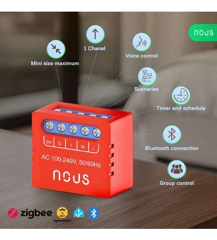 Nous B6Z ZigBee MINI Smart Switch Module (1 channel, no PM)
