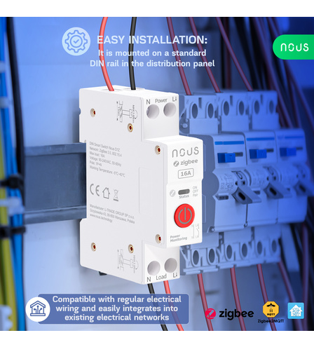 Nous D1Z - Zigbee DIN Smart Switch 16A