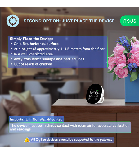 NOUS E10 ZigBee Smart CO₂, Temperature &amp; Humidity Detector