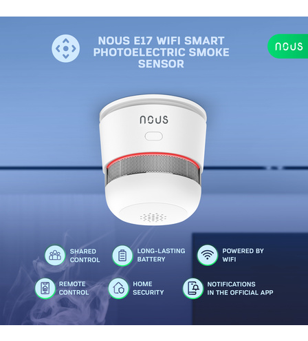 NOUS E17 WiFi Smart Smoke Sensor