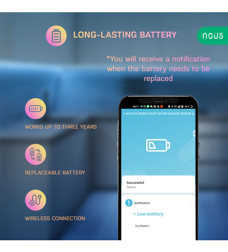 NOUS E4 ZigBee Smart Water Leakage Sensor
