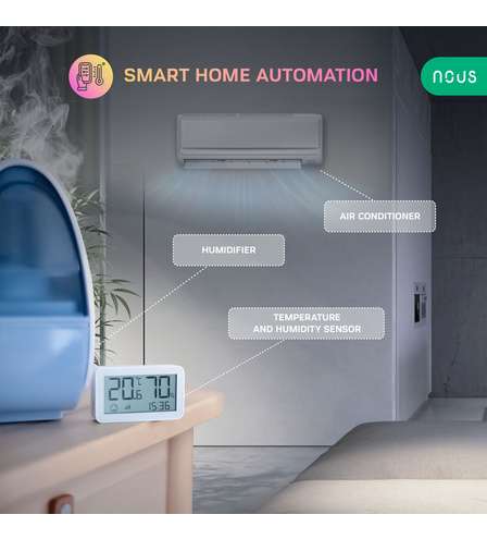 NOUS E6 LCD ZigBee Smart Temperature and Humidity Sensor