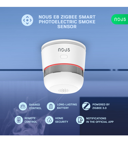 Nous E8 - Zigbee Smart Smoke Sensor