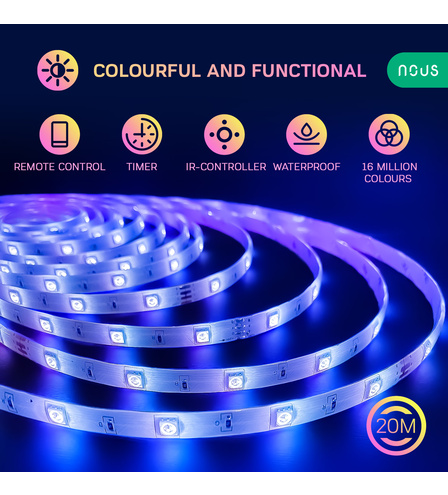 Smart 20m RGB WiFi Led Strip F3