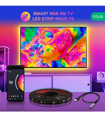 Smart RGB 3m TV LED Strip Nous F8