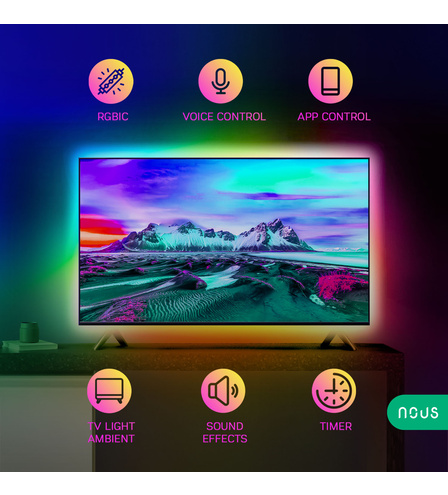Smart RGBIC 2m TV LED Strip Nous F9