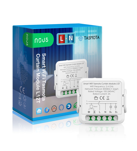 Nous L12T WiFi Smart Curtain Module with Tasmota