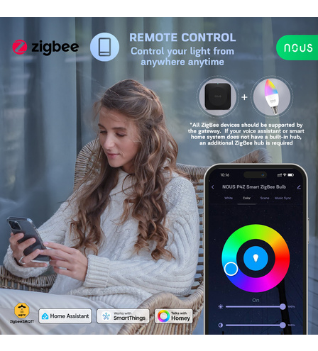 NOUS P4Z ZigBee Smart Bulb RGB E14 (3pcs)