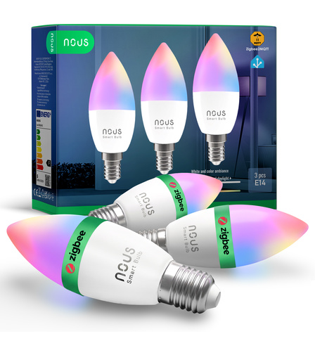 NOUS P4Z ZigBee Smart Bulb RGB E14 (3pcs)