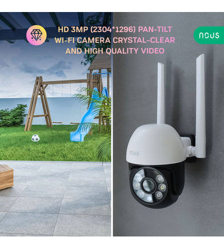 NOUS W6 Smart WiFi PTZ Outdoor Mini IP Camera 3MP