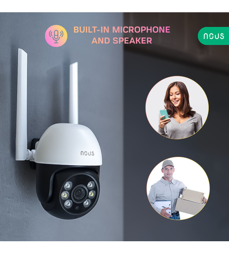 NOUS W6 Smart WiFi PTZ Outdoor Mini IP Camera 3MP